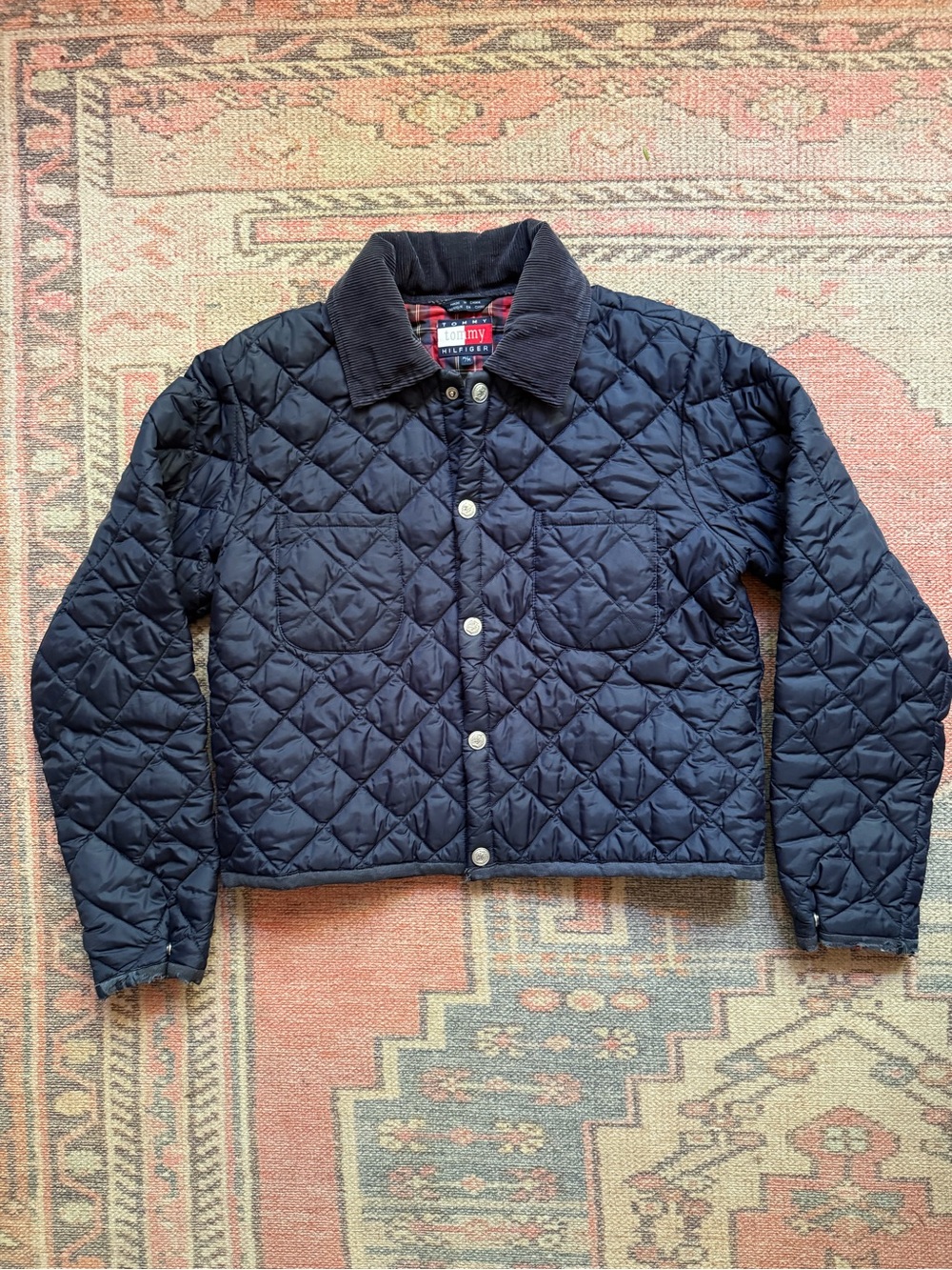 Vintage Tommy Hilfiger Cropped Quilted Barn Jacket